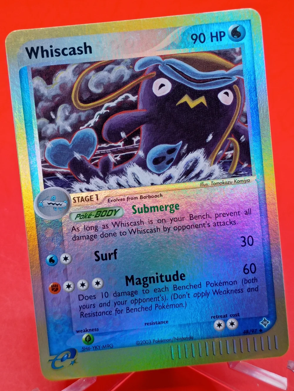 Whiscash 48/97 EX Dragon e-Reader Series Reverse Holo Near Mint Pokémon TCG